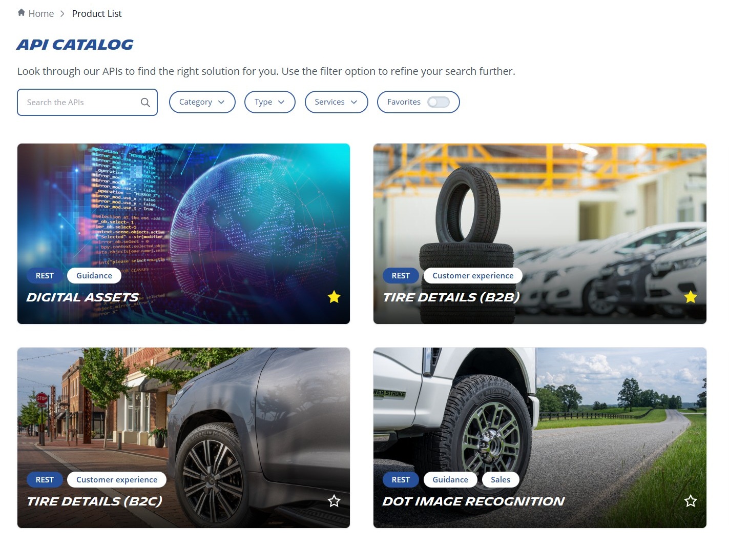 <div>Discover API products</div>